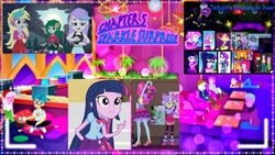 Size: 1280x720 | Tagged: safe, edit, edited screencap, screencap, derpy hooves, kiwi lollipop, snow flower, supernova zap, twilight sparkle, wallflower blush, equestria girls, g4, how to backstage, let it rain, my little pony equestria girls: better together, my little pony equestria girls: rainbow rocks, chapter image, fanfic, fanfic art, fanfic cover, postcrush