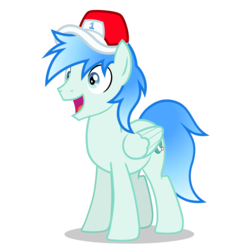Size: 2800x2800 | Tagged: safe, oc, oc only, oc:sports news, pegasus, pony, 2020 community collab, derpibooru community collaboration, baseball cap, cap, hat, high res, male, solo, transparent background