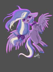 Size: 772x1043 | Tagged: safe, artist:mintony, oc, oc only, oc:amethyst war, pegasus, pony, female, gray background, mare, simple background, solo