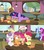 Size: 500x563 | Tagged: safe, edit, edited screencap, screencap, apple bloom, scootaloo, sweetie belle, twilight sparkle, alicorn, earth pony, pegasus, pony, unicorn, g4, my little pony: friendship is magic, twilight time, burger, cutie mark crusaders, eating, food, french fries, hay burger, hay fries, imgflip, implied twibloom, meme, twilight burgkle, twilight sparkle (alicorn)