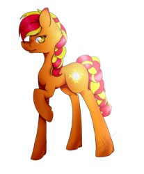 Size: 1000x1208 | Tagged: safe, artist:chazmazda, oc, oc only, earth pony, pony, commission, concave belly, full body, long legs, raised hoof, shade, slit pupils, solo, yellow eyes