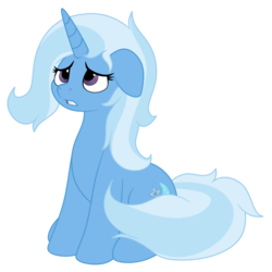 Size: 894x894 | Tagged: safe, artist:broadsandwich, trixie, pony, unicorn, g4, cute, diatrixes, female, floppy ears, mare, simple background, sitting, solo, transparent background