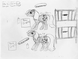 Size: 3308x2526 | Tagged: safe, artist:lauren faust, oc, oc only, pony, diaper, high res, traditional art