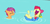 Size: 306x146 | Tagged: safe, screencap, apple bloom, scootaloo, earth pony, pony, g4, twilight time, above, adorable face, adorabloom, bow, cute, laughing, on back, pool toy, spitting, swimming, swimming pool, water, wet mane