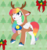 Size: 2120x2240 | Tagged: safe, artist:cloud-fly, artist:rainbowpawsarts, oc, oc:rainbow paws, deer, pegasus, pony, reindeer, antlers, base used, bell, christmas, christmas tree, clothes, cute, eye clipping through hair, female, high res, holiday, hoodie, looking up, mare, multicolored hair, multicolored tail, ornament, pegasus oc, rainbow hair, rainbow tail, raised hoof, ribbon, scar, stars, tree, wing fluff