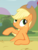 Size: 462x601 | Tagged: safe, screencap, applejack, earth pony, pony, apple family reunion, g4, cropped, cute, female, freckles, jackabetes, mare, raised hoof, smiling, solo