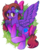 Size: 800x1000 | Tagged: safe, oc, oc only, oc:lana rose, pegasus, pony, bow, clothes, cute, dergunstown, fanart, flower, grass, pink, purple, simple background, socks, soft, solo, stockings, tail bow, thigh highs, tongue out, transparent background