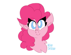 Size: 1025x789 | Tagged: safe, artist:nekosnicker, pinkie pie, earth pony, pony, g4, :p, animated, cute, diapinkes, eyes closed, female, floppy ears, frame by frame, gif, looking at you, simple background, solo, tongue out, white background
