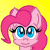 Size: 50x50 | Tagged: safe, artist:auroraswirls, pinkie pie, earth pony, pony, g4, animated, bouncing, bust, female, gif, gradient background, mare, pixel art, smiling, solo