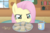 Size: 4000x2640 | Tagged: safe, artist:fladdrarblyg, fluttershy, pony, discordant harmony, g4, my little pony: friendship is magic, cucumber sandwiches, cute, discord lamp, evil smirk, female, food, high res, looking at something, mare, pure unfiltered evil, sandwich, scene interpretation, shyabetes, smiling, solo, speedpaint