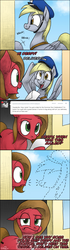 Size: 1086x3880 | Tagged: safe, artist:erudier, derpy hooves, oc, oc:pun, earth pony, pony, g4, female, letter, mare