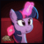 Size: 1200x1200 | Tagged: safe, artist:haltie, twilight sparkle, pony, g4, :t, animated, aweeg*, blinking, chewing, cute, eating, female, food, gif, levitation, looking up, loop, magic, mare, open mouth, popcorn, puffy cheeks, smiling, solo, telekinesis, twiabetes, watching