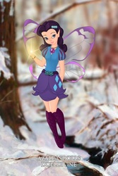Size: 400x600 | Tagged: safe, artist:azaleasdolls, artist:user15432, rarity, fairy, human, equestria girls, g4, barely eqg related, bracelet, clothes, crossover, disney, dolldivine, element of generosity, fairy wings, fairyized, hairpin, jewelry, magic, magic aura, necklace, pixie scene maker, shoes, solo, wings