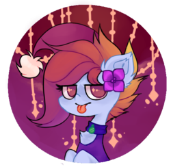 Size: 502x489 | Tagged: safe, artist:minty--fresh, oc, oc only, pony, christmas, holiday, profile picture, solo, tongue out