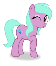 Size: 1500x1750 | Tagged: safe, artist:kitana762, oc, oc only, oc:coral spice, earth pony, pony, 2020 community collab, derpibooru community collaboration, female, one eye closed, simple background, solo, transparent background, vector, wink