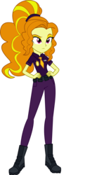Size: 1629x3115 | Tagged: dead source, safe, artist:wubcakeva, adagio dazzle, equestria girls, g4, clothes, female, graveyard of comments, hand on hip, human adagio, lidded eyes, pants, police officer, simple background, solo, transparent background, uniform