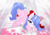 Size: 3465x2454 | Tagged: safe, alternate character, alternate version, artist:rioshi, artist:sparkling_light base, artist:starshade, part of a set, oc, oc only, oc:rioshi sweet, alicorn, pony, alicorn oc, ass up, bed, blushing, bow, butt, female, flower, hair bow, hair over one eye, high res, horn, looking at you, mare, on bed, petals, plot, prone, simple background, solo, unshorn fetlocks, white background, ych result