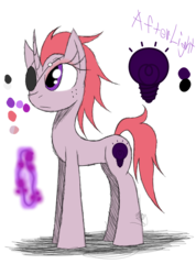 Size: 985x1385 | Tagged: safe, artist:didun850, oc, oc only, oc:afterlight, pony, unicorn, female, freckles, horn, lightbulb, mare, reference sheet, simple background, solo, transparent background, unicorn oc