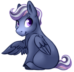 Size: 283x274 | Tagged: safe, artist:amiookamiwolf, oc, oc only, oc:skylight, pegasus, pony, blank flank, colt, magical lesbian spawn, male, offspring, one wing out, parent:rainbow dash, parent:twilight sparkle, parents:twidash, simple background, sitting, solo, transparent background, wings