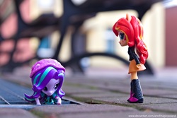 Size: 5718x3813 | Tagged: safe, artist:artofmagicpoland, starlight glimmer, sunset shimmer, equestria girls, g4, doll, equestria girls minis, eqventures of the minis, female, irl, photo, photography, toy