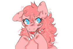 Size: 600x400 | Tagged: safe, artist:gl0oms, pinkie pie, g4, blue eyes, candy, candy cane, food, tongue out