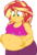 Size: 2000x2938 | Tagged: safe, artist:steampunk-brony, sunset shimmer, equestria girls, g4, adorafatty, bbw, belly, belly button, belly grab, big belly, big breasts, breasts, busty sunset shimmer, clothes, cute, fat, female, high res, implied weight gain, need to go on a diet, need to lose weight, obese, shimmerbetes, show accurate, slobset shimmer, solo, squishy, squishy belly, vector, wake up!: rainbow dash, weight gain