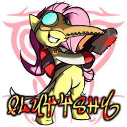 Size: 256x256 | Tagged: safe, artist:thaddeusc, fluttershy, pony, g4, female, medic, medic (tf2), plague doctor mask, simple background, solo, spray, team fortress 2, transparent background