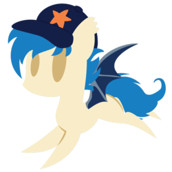Size: 894x894 | Tagged: safe, artist:showtimeandcoal, oc, oc only, oc:moonshot, bat pony, pony, baseball cap, cap, chibi, commission, cute, hat, icon, ponysona, simple background, solo, transparent background, ych result