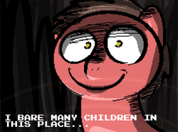 Size: 966x717 | Tagged: safe, artist:pokehidden, oc, oc:big brian, banned from equestria daily, creepy, meme, text