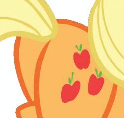 Size: 347x330 | Tagged: safe, edit, edited screencap, screencap, applejack, earth pony, pony, g4, my little pony best gift ever, animated, applebutt, background removed, butt, butt only, cropped, cutie mark, female, gif, pictures of butts, plot, simple background, solo, transparent background, zoomed in