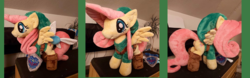 Size: 3016x940 | Tagged: safe, artist:varonya, fluttershy, pony, g4, clothes, cosplay, costume, irl, link, photo, plushie, solo, the legend of zelda