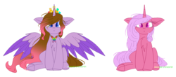 Size: 1135x500 | Tagged: safe, artist:redheartponiesfan, oc, oc only, oc:rainbow heart, alicorn, pony, unicorn, female, mare, simple background, transparent background, two toned wings, wings