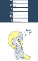 Size: 1000x1584 | Tagged: safe, artist:ask-lil-derpy, derpy hooves, pegasus, pony, g4, ask, chibi, female, mare, solo, tumblr