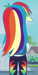 Size: 294x580 | Tagged: safe, screencap, rainbow dash, equestria girls, g4, my little pony equestria girls: better together, run to break free, cropped, female, solo