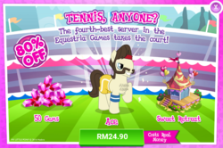 Size: 1032x684 | Tagged: safe, gameloft, ace point, earth pony, pony, g4, advertisement, costs real money, gem, introduction card, sale