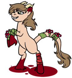 Size: 960x1038 | Tagged: safe, artist:dragonflyfire8, artist:ponebox, oc, oc only, kirin, collaboration, grin, hoof fluff, kirin oc, leonine tail, rearing, simple background, smiling, solo, tail wrap, transparent background