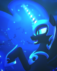 Size: 800x1000 | Tagged: safe, artist:feuerrader-nmm, nightmare moon, alicorn, pony, g4, 3d, female, magic, mare, solo