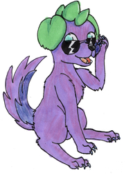 Size: 1387x1807 | Tagged: safe, artist:lechu-zaz, spike, dog, equestria girls, g4, male, simple background, solo, spike the dog, traditional art, white background