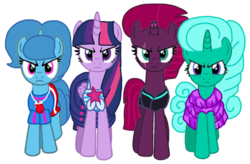 Size: 1409x924 | Tagged: safe, artist:徐詩珮, fizzlepop berrytwist, glitter drops, spring rain, tempest shadow, twilight sparkle, alicorn, pony, unicorn, series:sprglitemplight diary, series:sprglitemplight life jacket days, series:springshadowdrops diary, series:springshadowdrops life jacket days, g4, alternate universe, angerdorable, angry, base used, bisexual, broken horn, clothes, cute, equestria girls outfit, female, glitterbetes, horn, lesbian, lifeguard, lifeguard spring rain, polyamory, ship:glitterlight, ship:glittershadow, ship:sprglitemplight, ship:springdrops, ship:springlight, ship:springshadow, ship:springshadowdrops, ship:tempestlight, shipping, simple background, springbetes, swimsuit, tempestbetes, transparent background, twiabetes, twilight sparkle (alicorn)