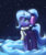 Size: 2500x3000 | Tagged: safe, artist:rocket-lawnchair, princess luna, alicorn, pony, g4, clothes, cute, earmuffs, female, filly, high res, lunabetes, scarf, snow, solo, woona, younger