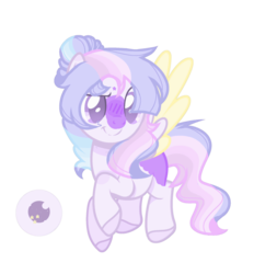Size: 3904x4212 | Tagged: safe, artist:nocturnal-seayt, oc, oc only, oc:spectrum skies, pegasus, pony, absurd resolution, colored wings, cutie mark, female, magical lesbian spawn, mare, offspring, parent:rainbow dash, parent:twilight sparkle, parents:twidash, simple background, solo, transparent background, wings