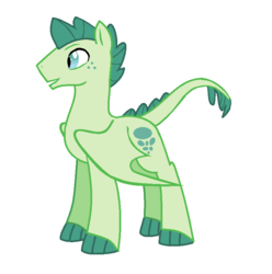 Size: 755x761 | Tagged: safe, derpibooru exclusive, edit, editor:proto29, oc, oc only, oc:turquoise blitz, dracony, dragon, hybrid, pony, interspecies offspring, male, next generation, offspring, parent:rarity, parent:spike, parents:sparity, redesign, simple background, solo, white background, wings