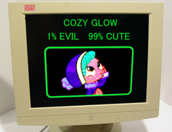 Size: 1545x1183 | Tagged: safe, cozy glow, pony, frenemies (episode), g4, computer, cozybetes, crt monitor, cute, plankton!, reference, spongebob squarepants