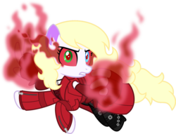 Size: 1280x977 | Tagged: safe, artist:mlp-trailgrazer, oc, oc only, oc:feather paint, pegasus, pony, female, heterochromia, mare, scarlet witch, simple background, solo, transparent background