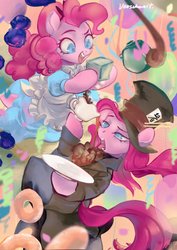 Size: 723x1024 | Tagged: safe, artist:tingsan, pinkie pie, earth pony, pony, g4, alice, alice in wonderland, female, mad hatter, mare