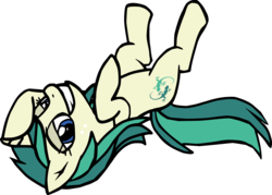 Size: 1555x1115 | Tagged: safe, artist:tyamat, oc, oc:spring starflower, pony, on back, simple background, smiling, trans female, transgender, transparent background