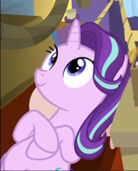 Size: 672x834 | Tagged: safe, screencap, starlight glimmer, pony, unicorn, g4, road to friendship, bed, belly, chubby, cropped, cute, female, glimmerbetes, lying down, mare, smiling, solo