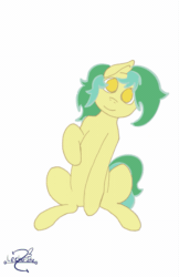 Size: 519x800 | Tagged: safe, artist:lechu-zaz, oc, oc only, oc:portal breakway, pony, animated, cute, frame by frame, gif, looking at you, one eye closed, solo, wink