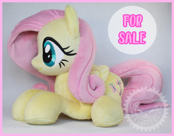 Size: 1490x1170 | Tagged: safe, fluttershy, pegasus, pony, g4, commission, female, for sale, irl, lying, lying down, photo, plushie, solo