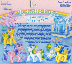 Size: 902x809 | Tagged: safe, photographer:breyer600, baby bouncy, baby fifi, baby lickety-split, baby north star, baby quackers, baby tic tac toe, earth pony, pegasus, pony, worm, g1, official, baby bouncybetes, baby fifibetes, baby licketybetes, baby northabetes, baby quackerbetes, baby tic tac taww, backcard, blushing, bow, comb, cup, cute, felt tooth, female, filly, first tooth baby ponies, glow worm, implied quackers, jewelry, mallet, pillow, ring, sippy cup, smiling, stack, stairs, story, tail, tail bow, that filly sure does love ducks, tooth, toothbrush, toothpaste, toy, xylophone